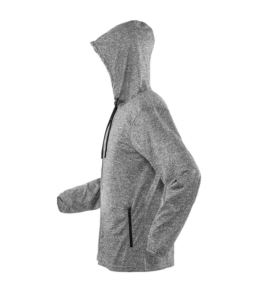 Spiro Hooded T-Shirt Jacket | Marl Grey - Lancashire Teamwear