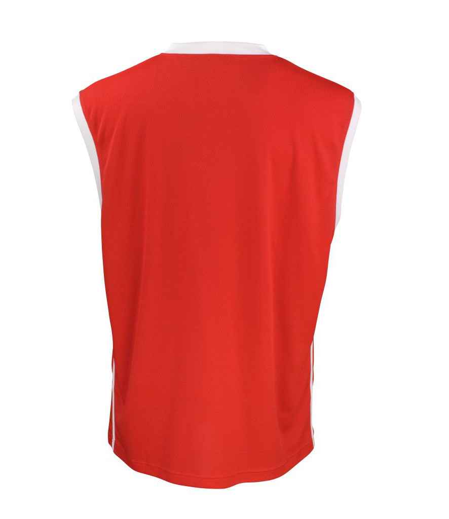 Spiro Basketball Top | Red/White T-Shirt - Lancashire Teamwear