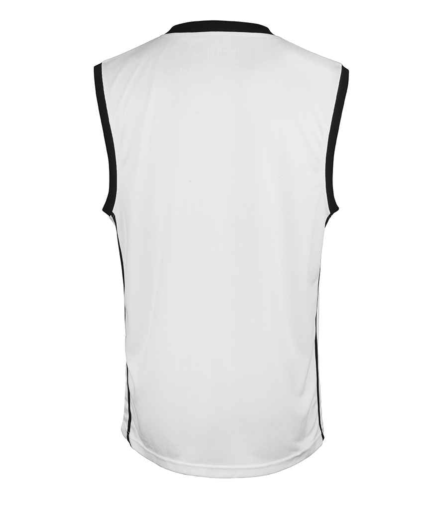 Spiro Basketball Top | White/Black T-Shirt - Lancashire Teamwear