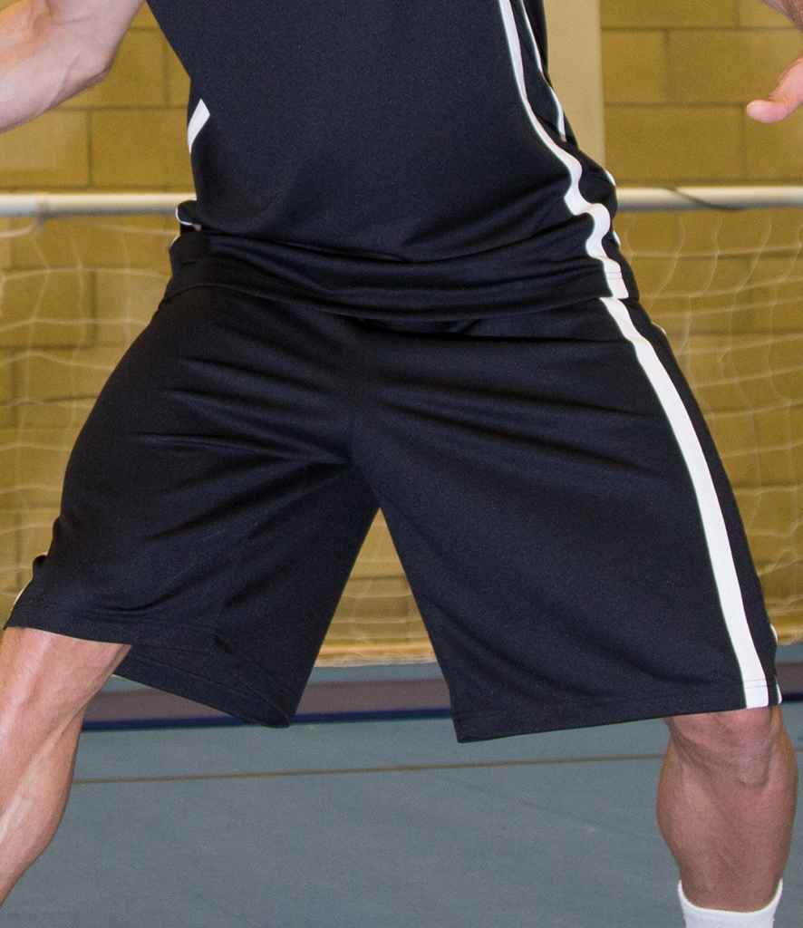 Spiro Basketball Shorts | Black/White - Lancashire Teamwear