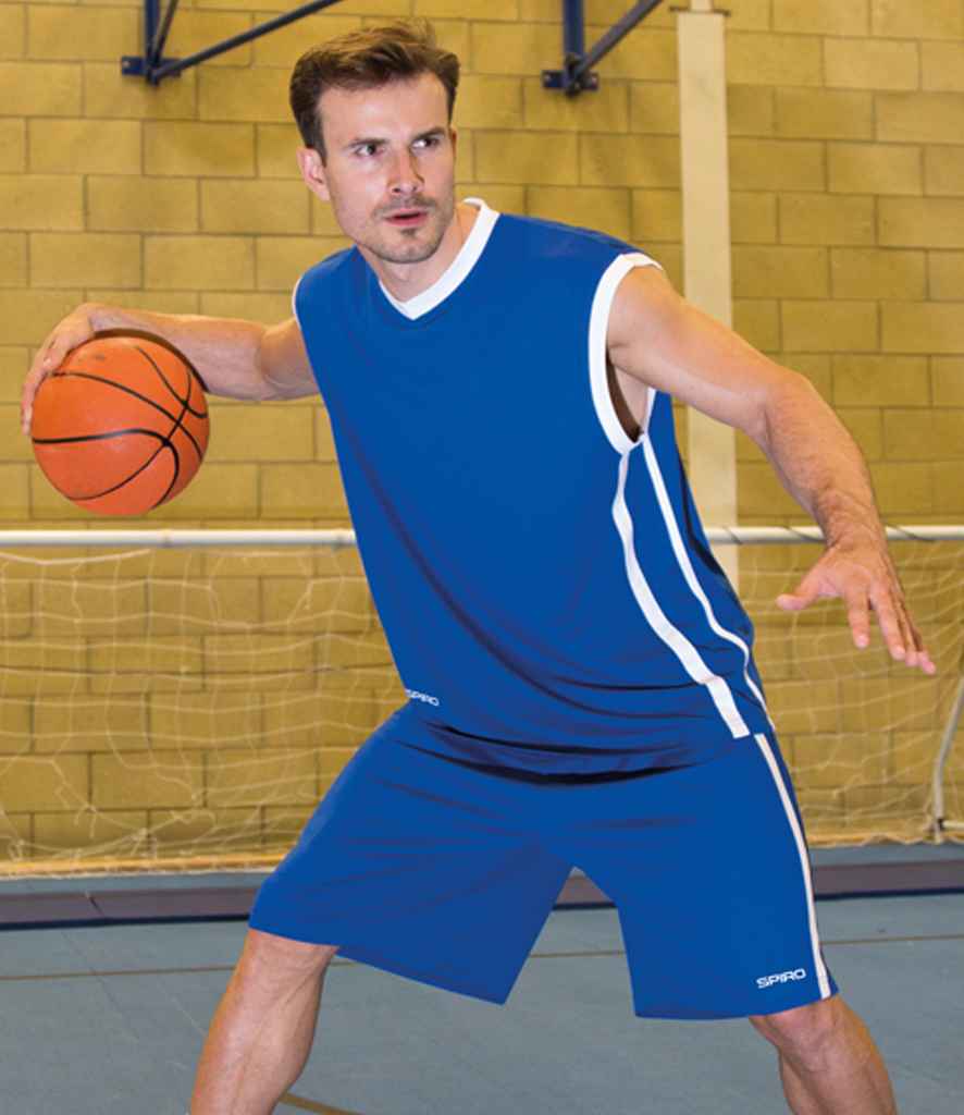 Spiro Basketball Shorts | Royal Blue/White - Lancashire Teamwear