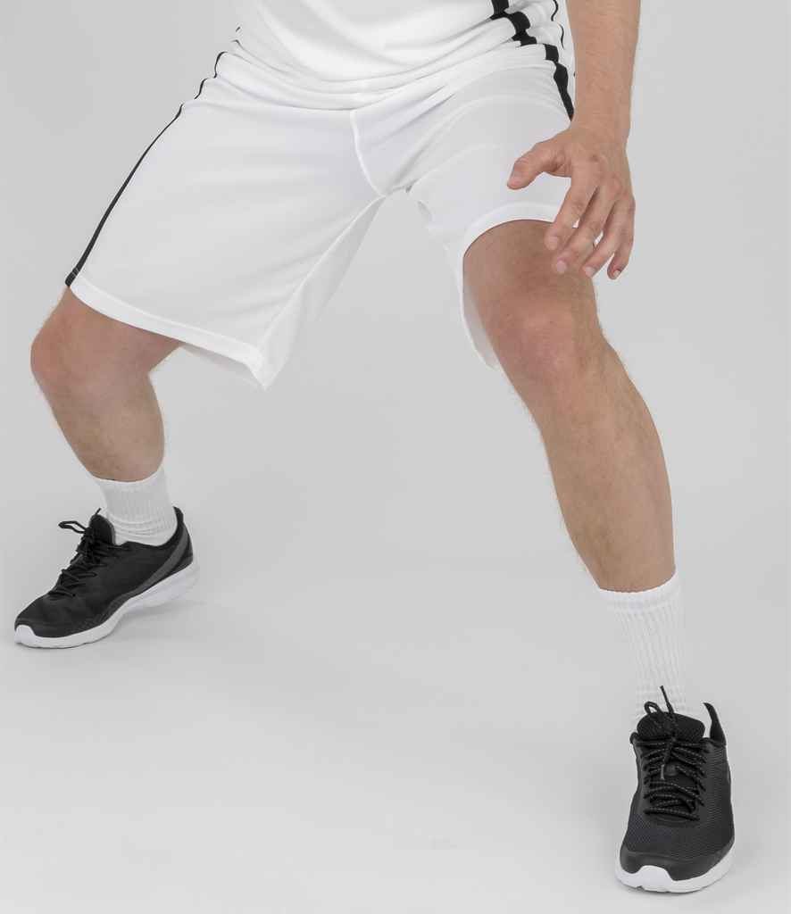 Spiro Basketball Shorts | White/Black - Lancashire Teamwear