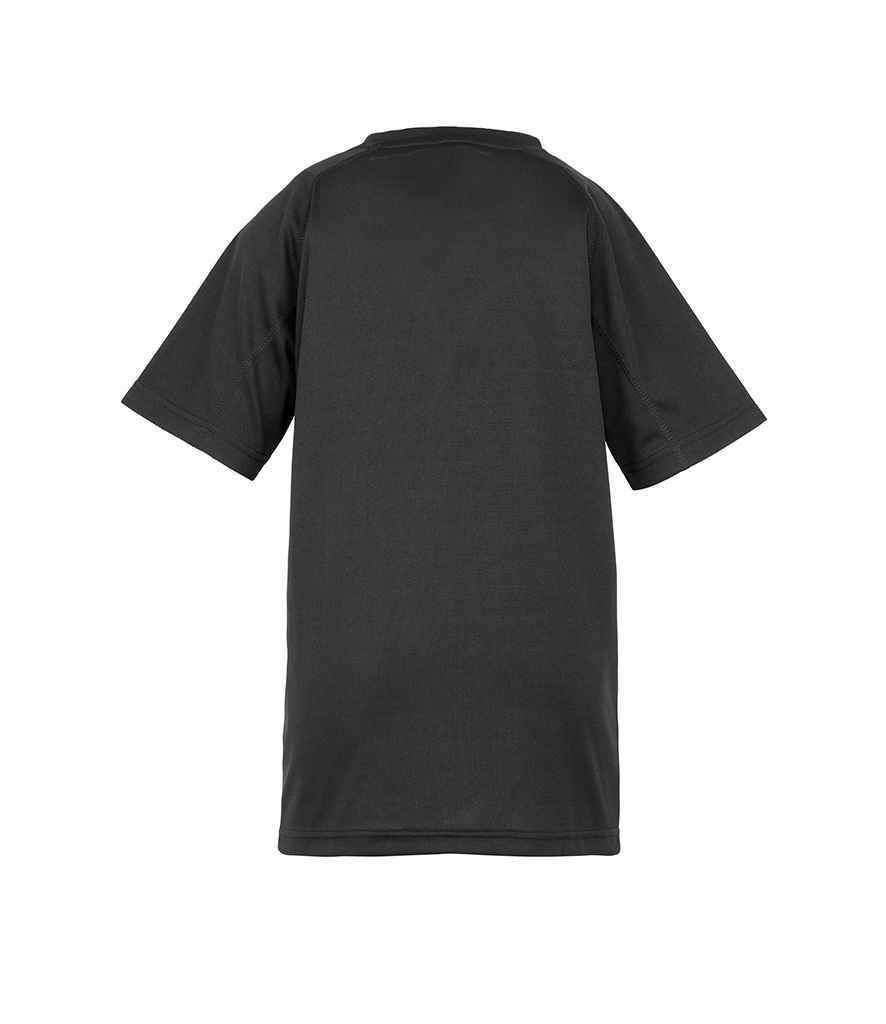 Spiro Kids Impact Performance Aircool T-Shirt | Black - Lancashire Teamwear