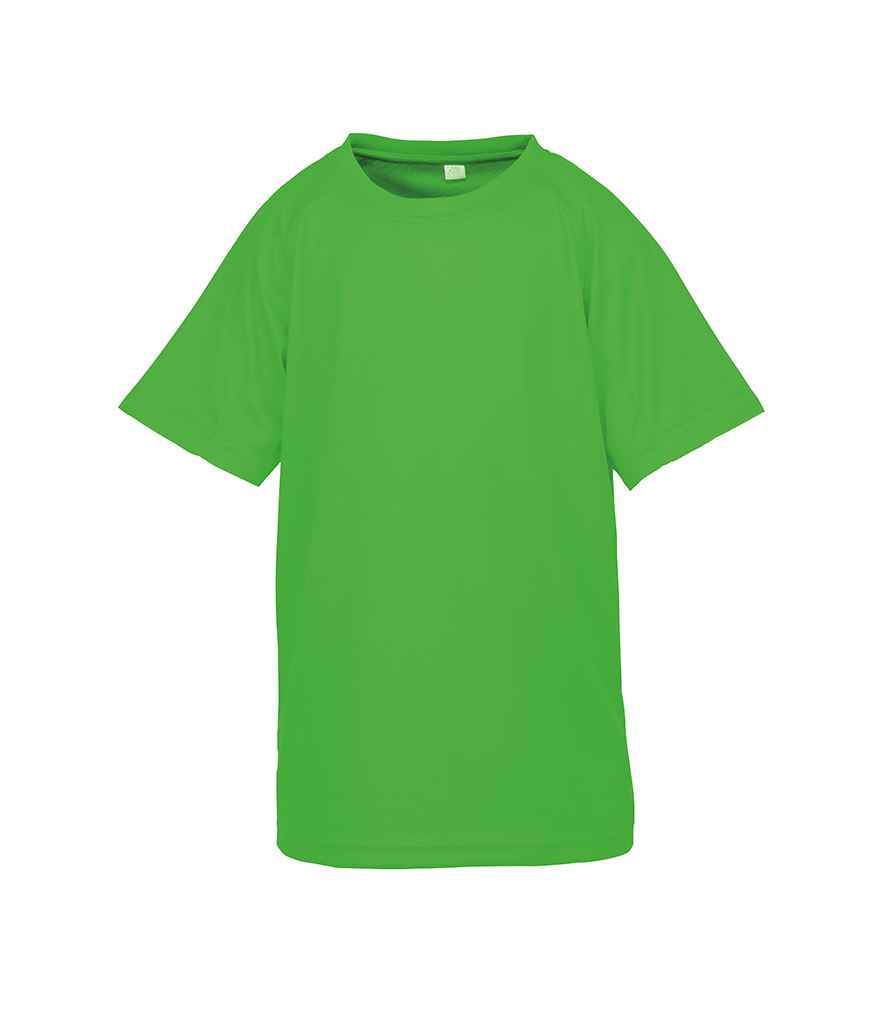 Spiro Kids Impact Performance Aircool T-Shirt | Flo Green - Lancashire Teamwear