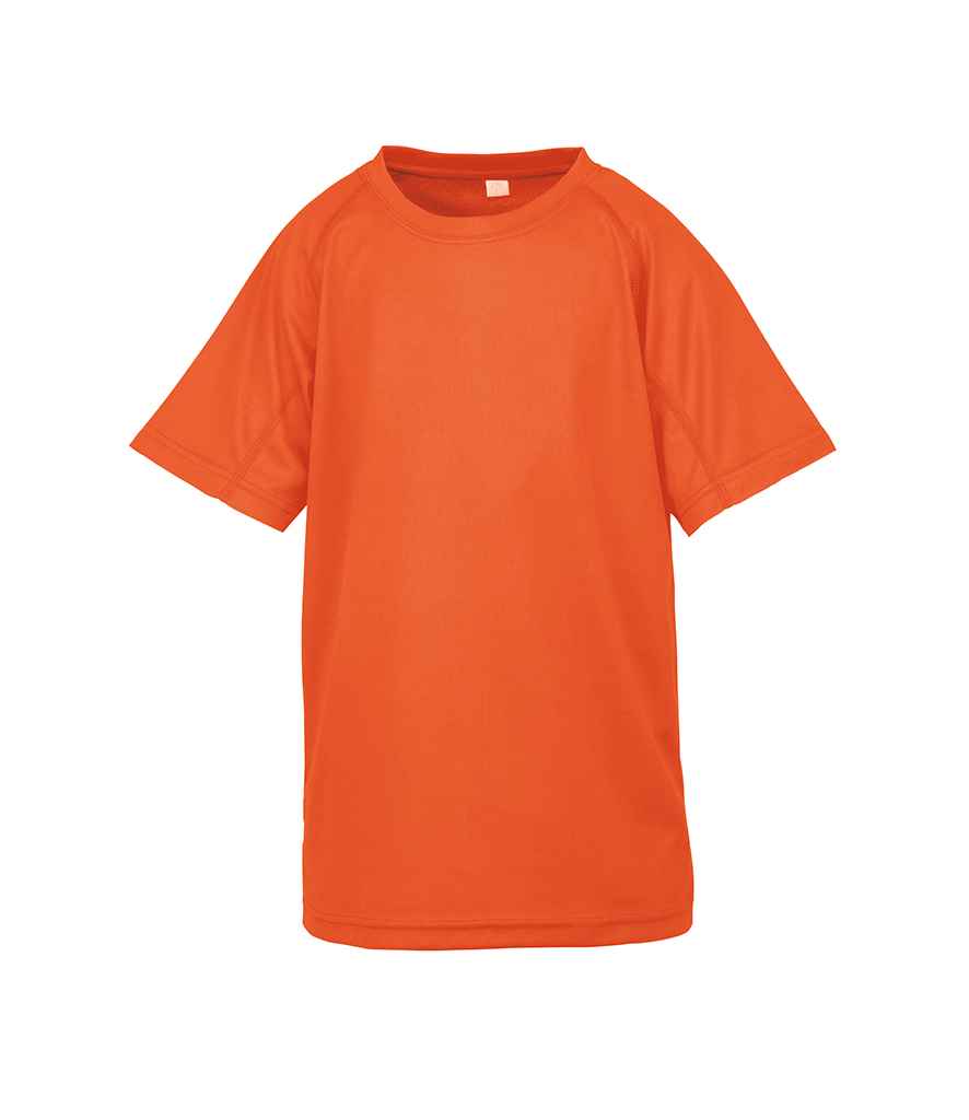 Spiro Kids Impact Performance Aircool T-Shirt | Flo Orange - Lancashire Teamwear