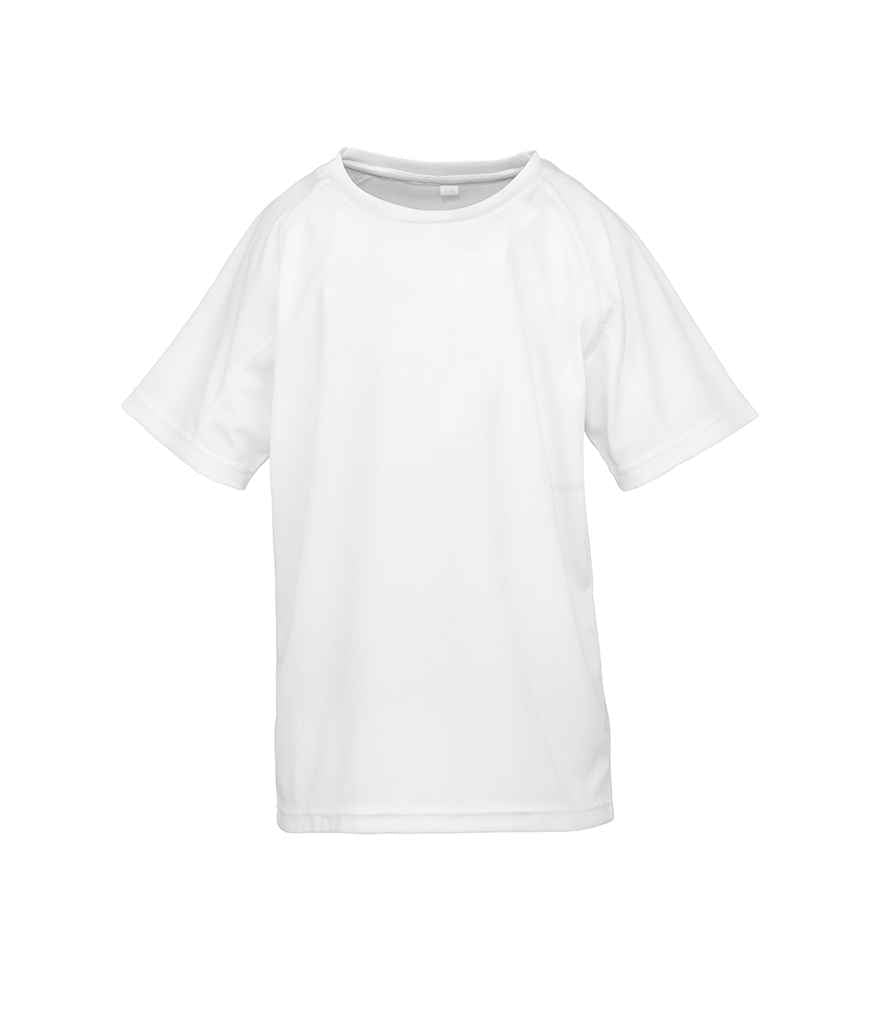 Spiro Kids Impact Performance Aircool T-Shirt | White - Lancashire Teamwear