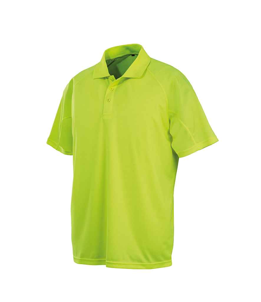 Spiro Impact Performance Aircool Polo Shirt | Flo Yellow Flo Yellow