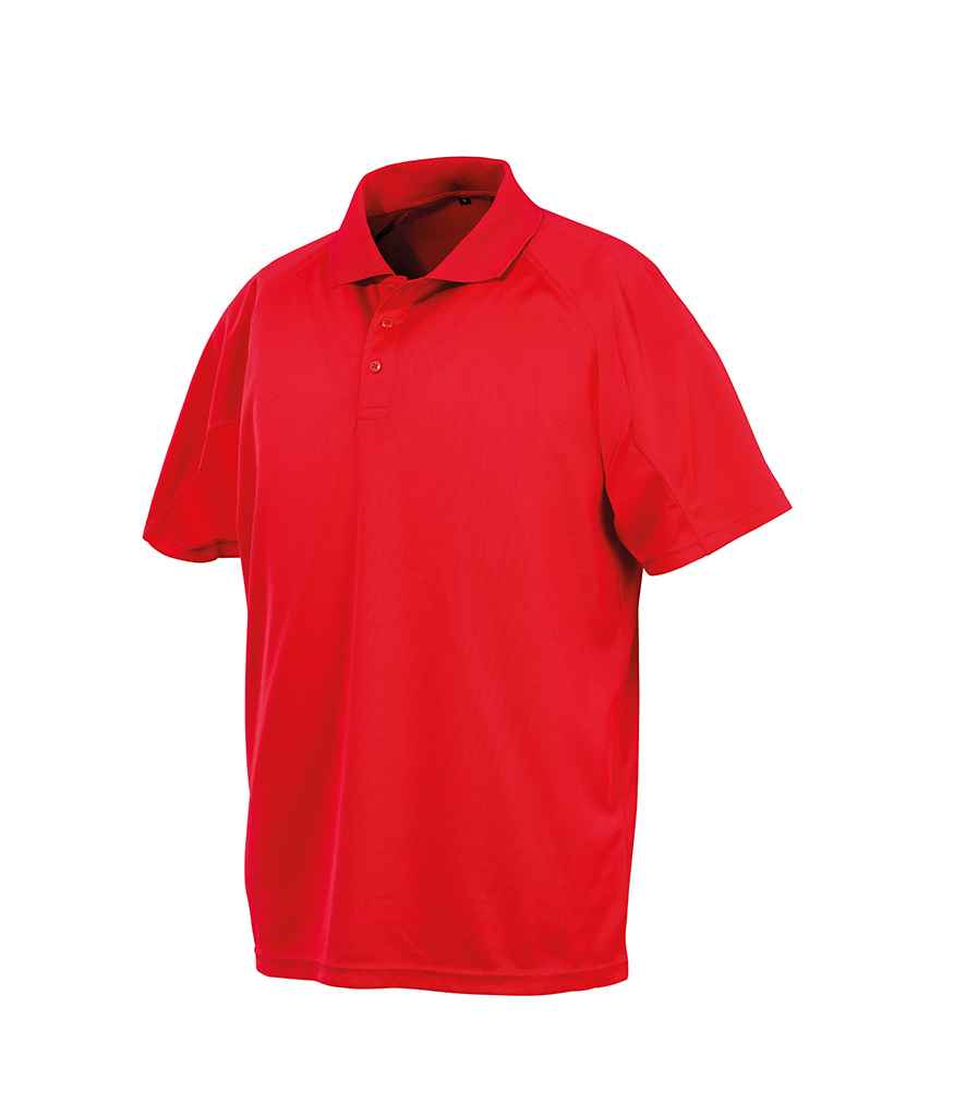 Spiro Impact Performance Aircool Polo Shirt | Red Red