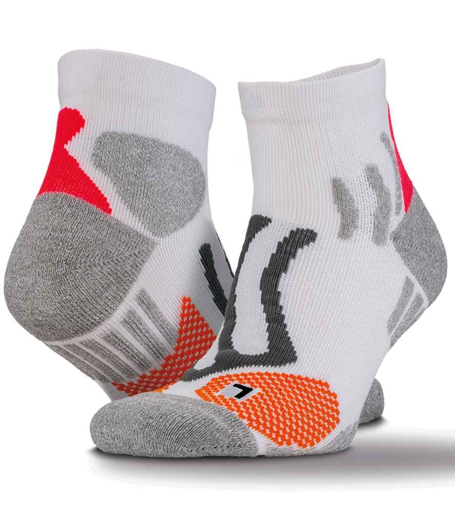 Spiro Technical Compression Sports Socks | White - Lancashire Teamwear