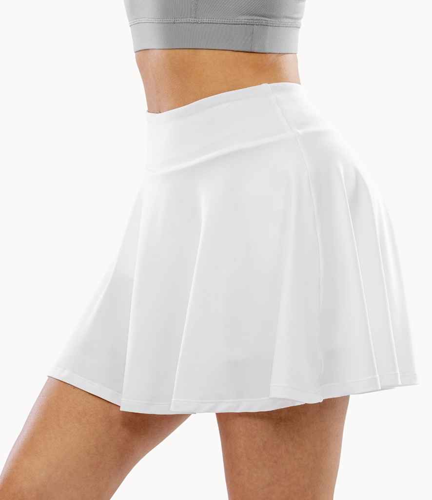 Spiro Ladies Recycled Fitness Skort | White Skirt - Lancashire Teamwear