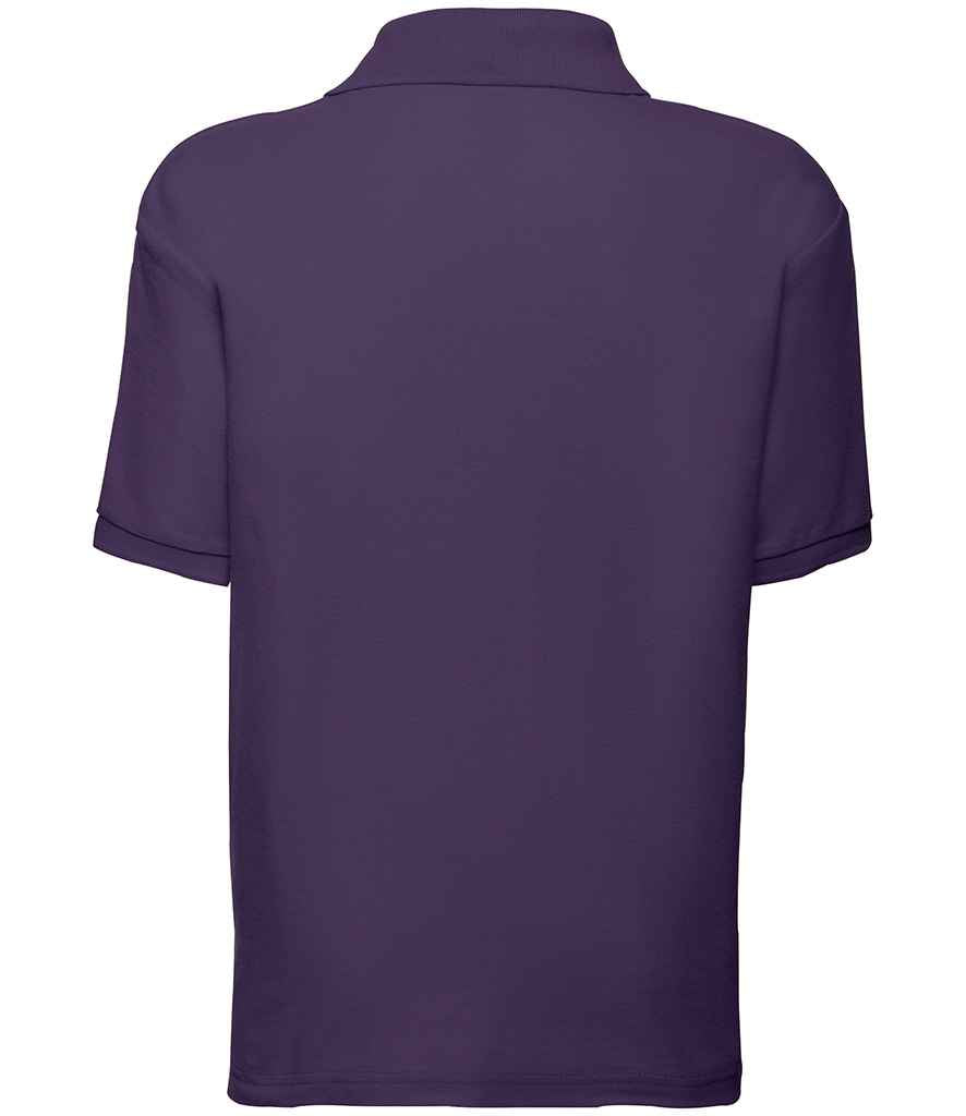 Fruit of the Loom Kids Poly/Cotton Piqué Polo Shirt | Purple - Lancashire Teamwear