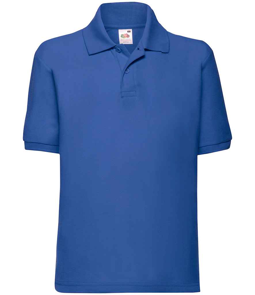 Fruit of the Loom Kids Poly/Cotton Piqué Polo Shirt | Royal Blue - Lancashire Teamwear