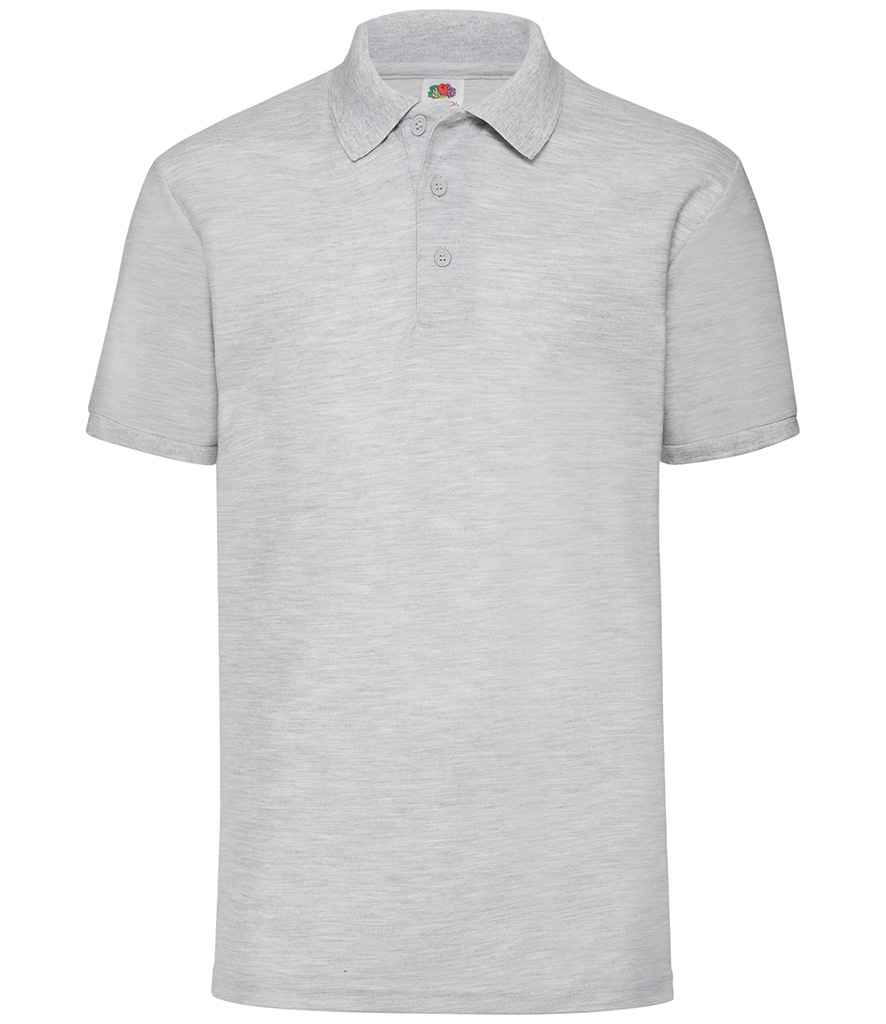 Fruit of the Loom Poly/Cotton Piqué Polo Shirt | Heather Grey Heather Grey
