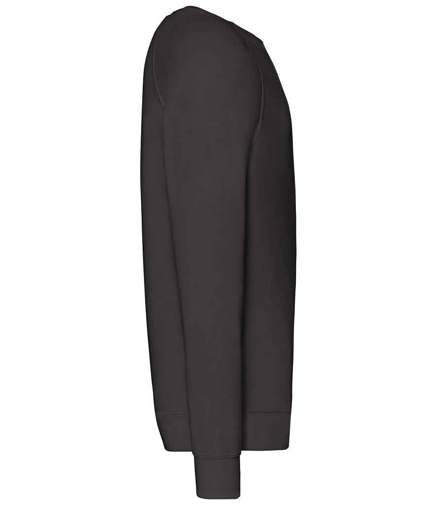 Fruit of the Loom Lightweight Raglan Sweatshirt | Black - Lancashire Teamwear