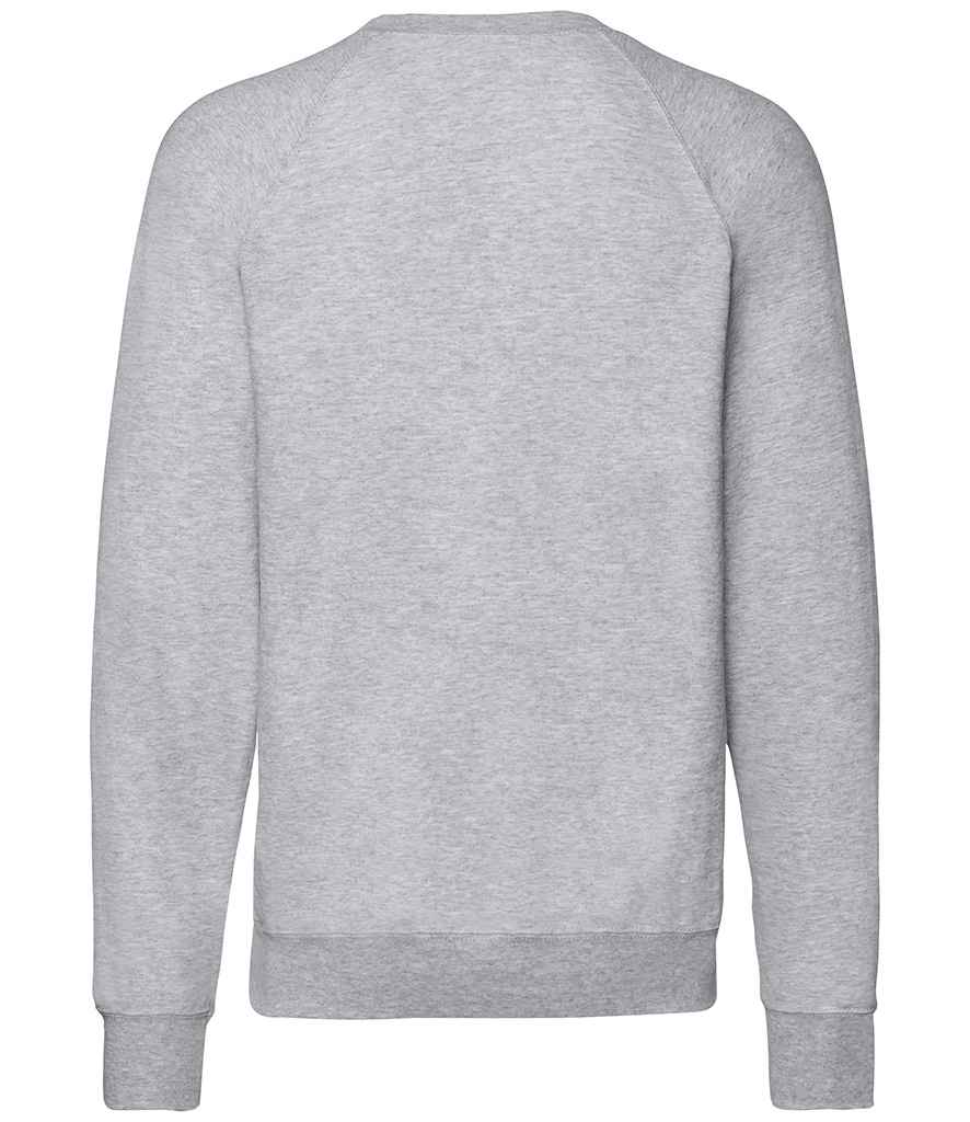 Fruit of the Loom Lightweight Raglan Sweatshirt | Heather Grey - Lancashire Teamwear
