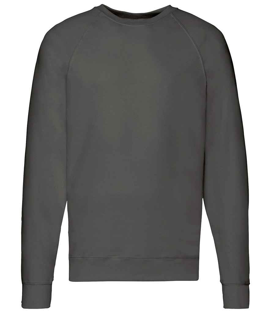 Fruit of the Loom Lightweight Raglan Sweatshirt | Light Graphite - Lancashire Teamwear