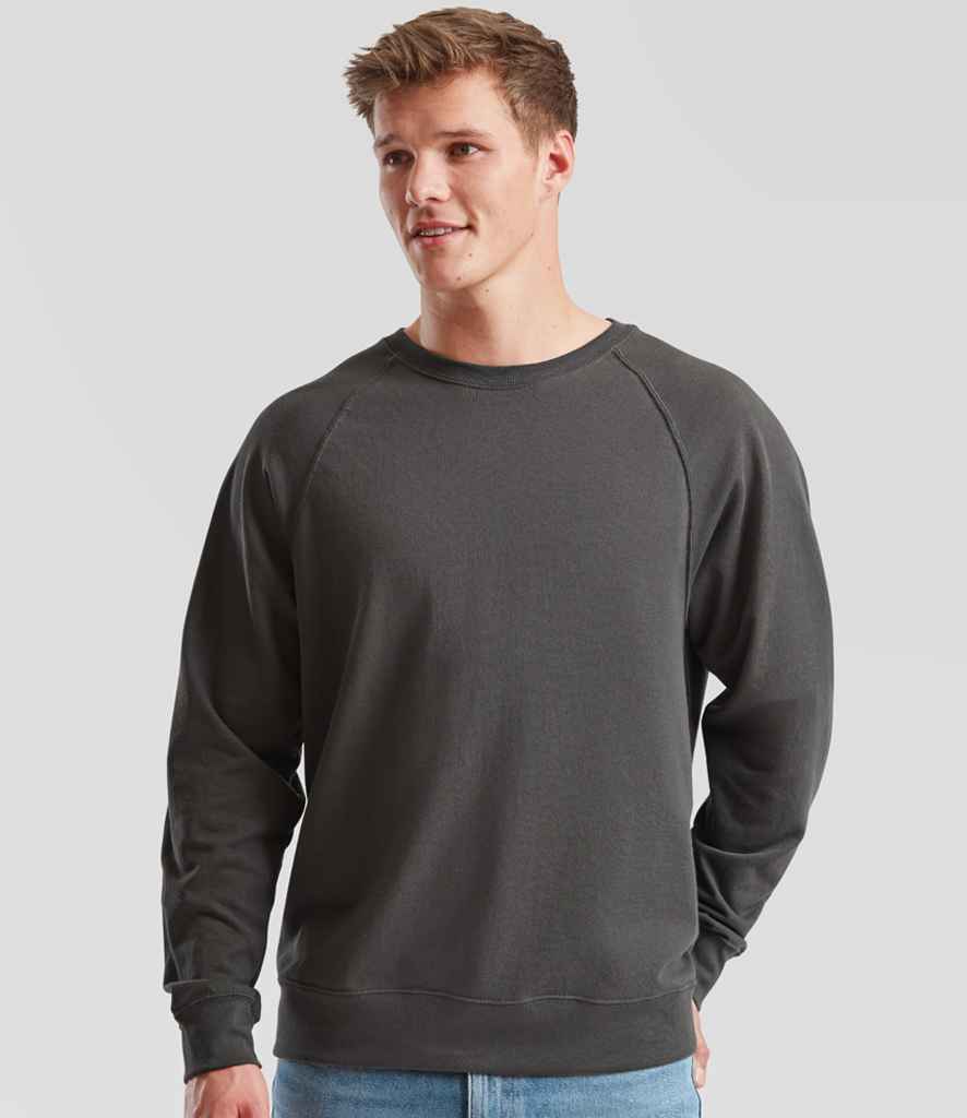 Fruit of the Loom Lightweight Raglan Sweatshirt | Light Graphite - Lancashire Teamwear