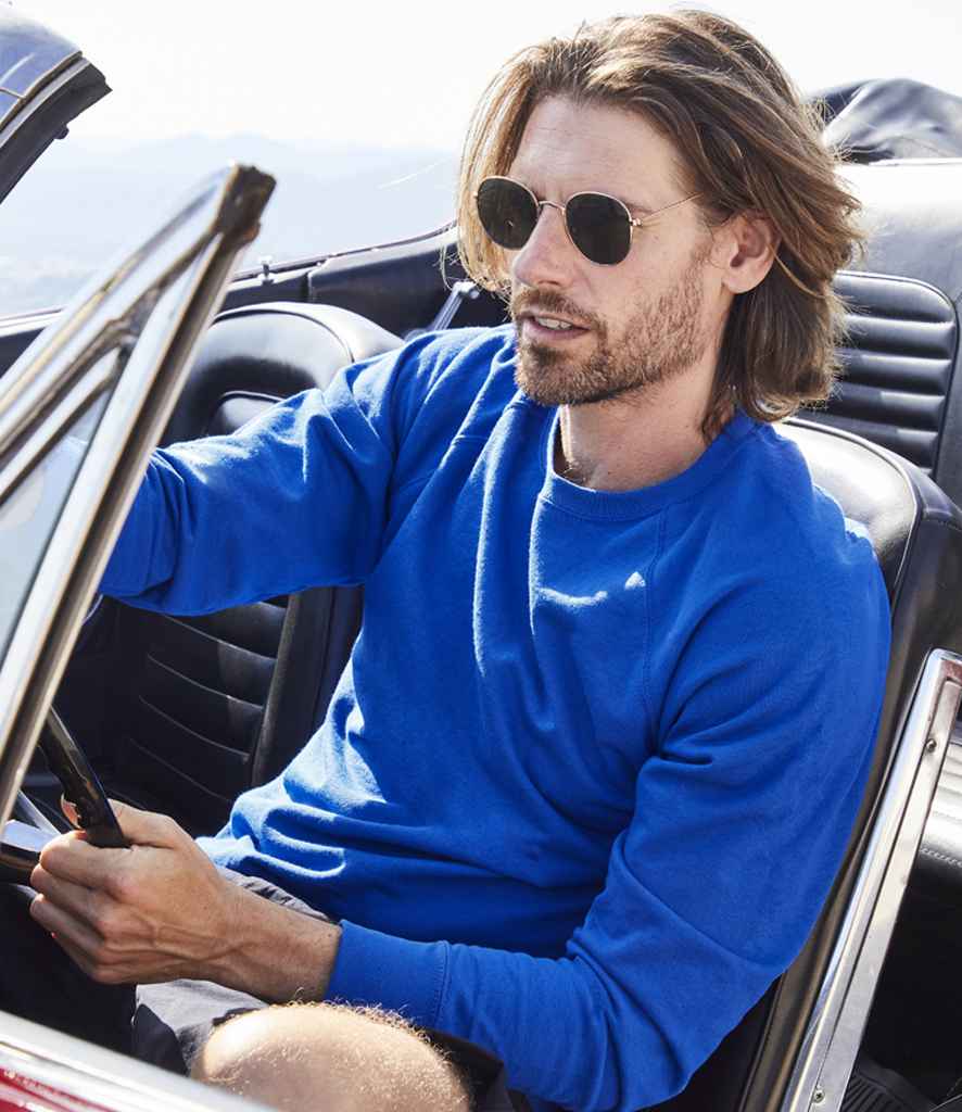 Fruit of the Loom Lightweight Raglan Sweatshirt | Royal Blue - Lancashire Teamwear