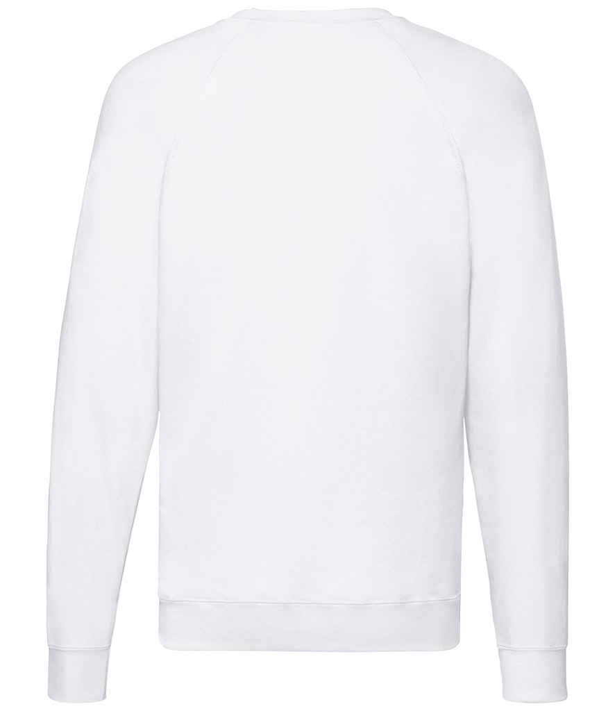 Fruit of the Loom Lightweight Raglan Sweatshirt | White - Lancashire Teamwear