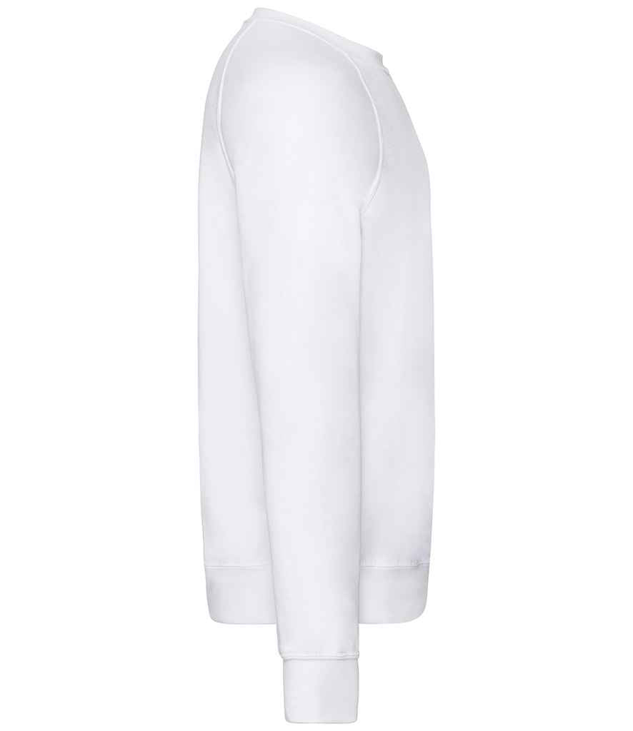 Fruit of the Loom Lightweight Raglan Sweatshirt | White - Lancashire Teamwear