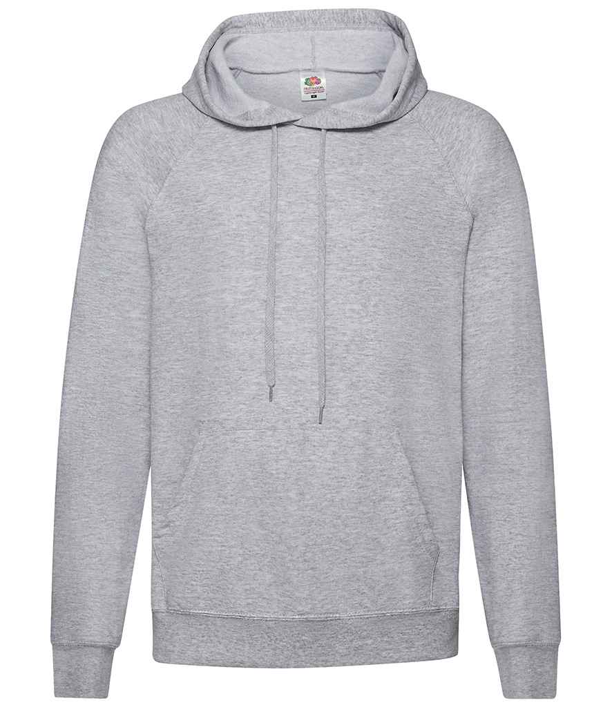 Fruit of the Loom Lightweight Hooded Sweatshirt | Heather Grey - Lancashire Teamwear