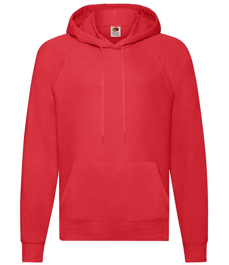 Fruit of the Loom Lightweight Hooded Sweatshirt | Red - Lancashire Teamwear
