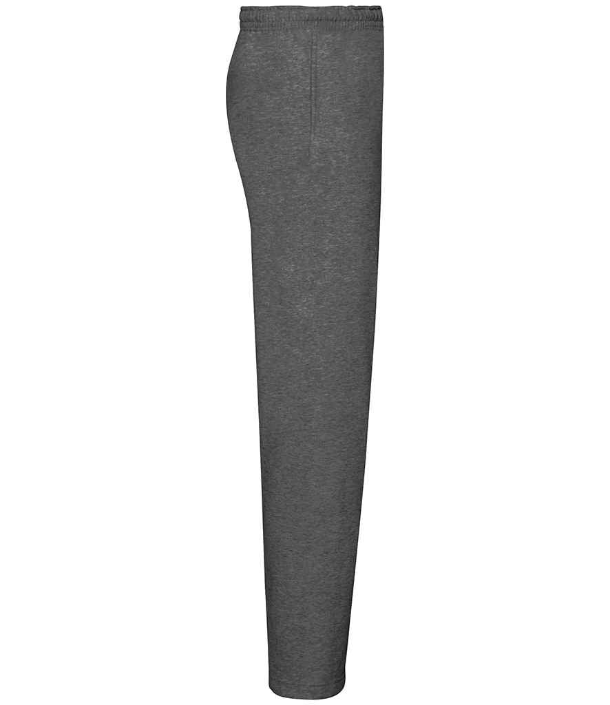 Fruit of the Loom Classic Open Hem Jog Pants | Dark Heather Trousers - Lancashire Teamwear