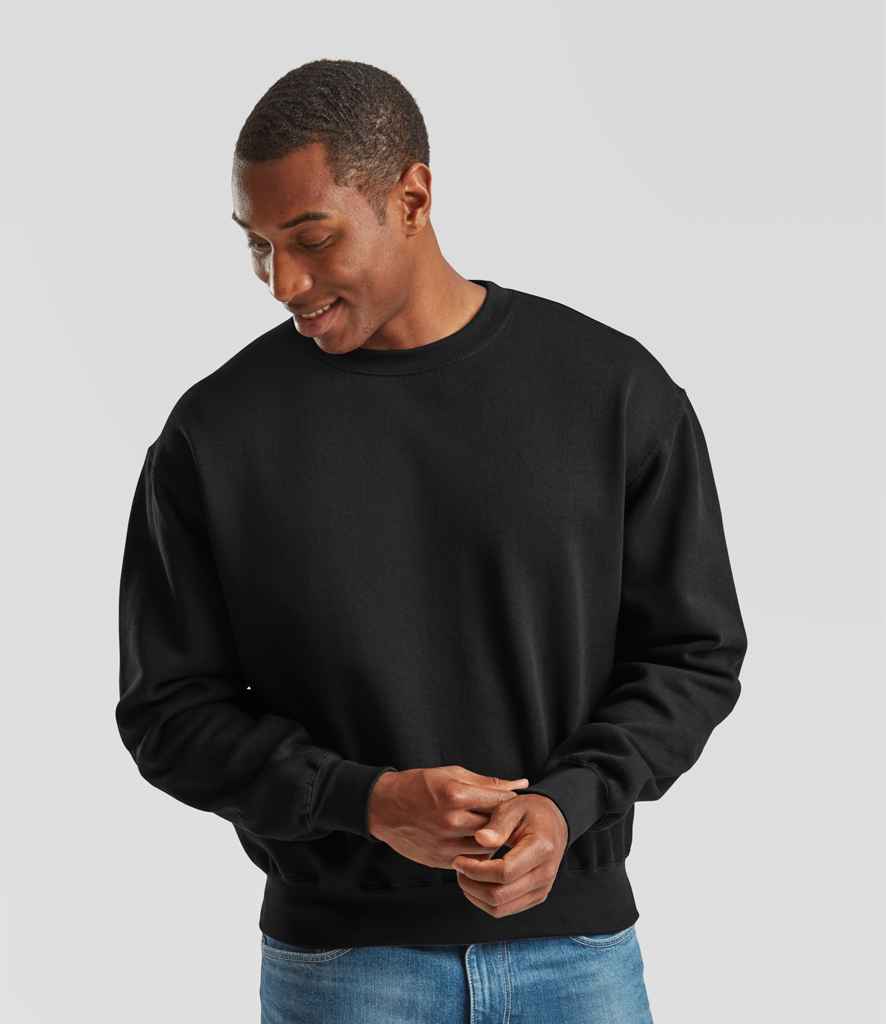 Fruit of the Loom Supercotton™ Sweatshirt | Black - Lancashire Teamwear