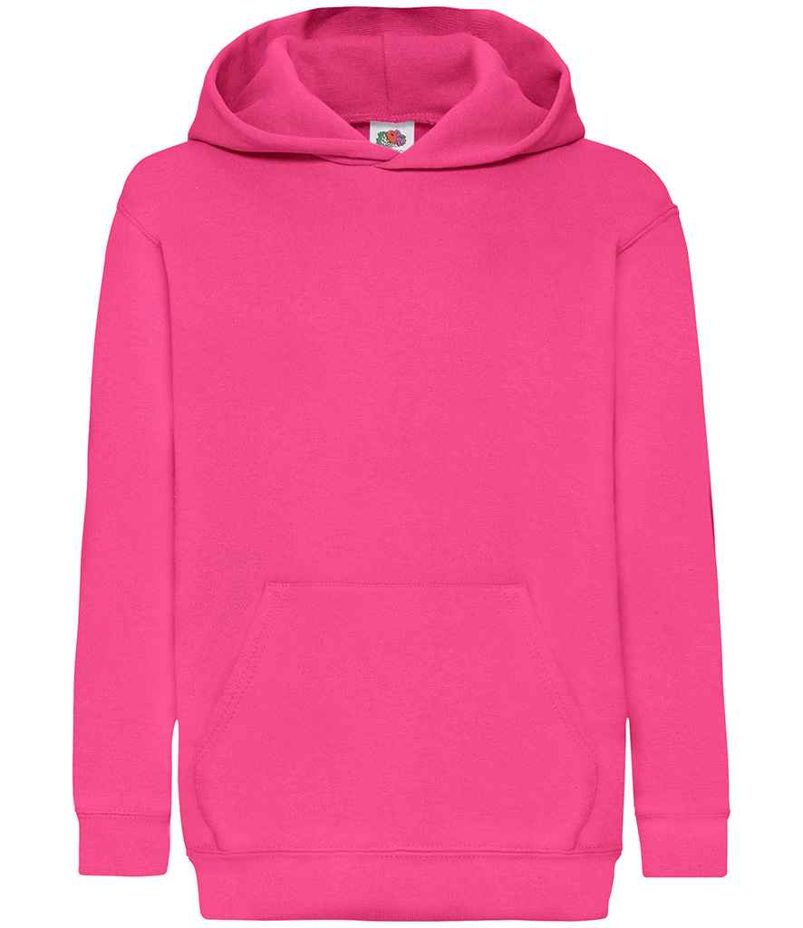 Fruit of the Loom Kids Classic Hooded Sweatshirt | Fuchsia - Lancashire Teamwear