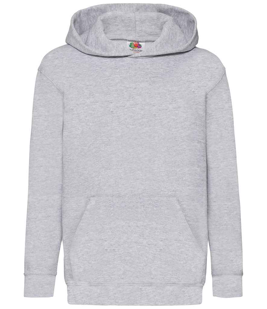 Fruit of the Loom Kids Classic Hooded Sweatshirt | Heather Grey - Lancashire Teamwear