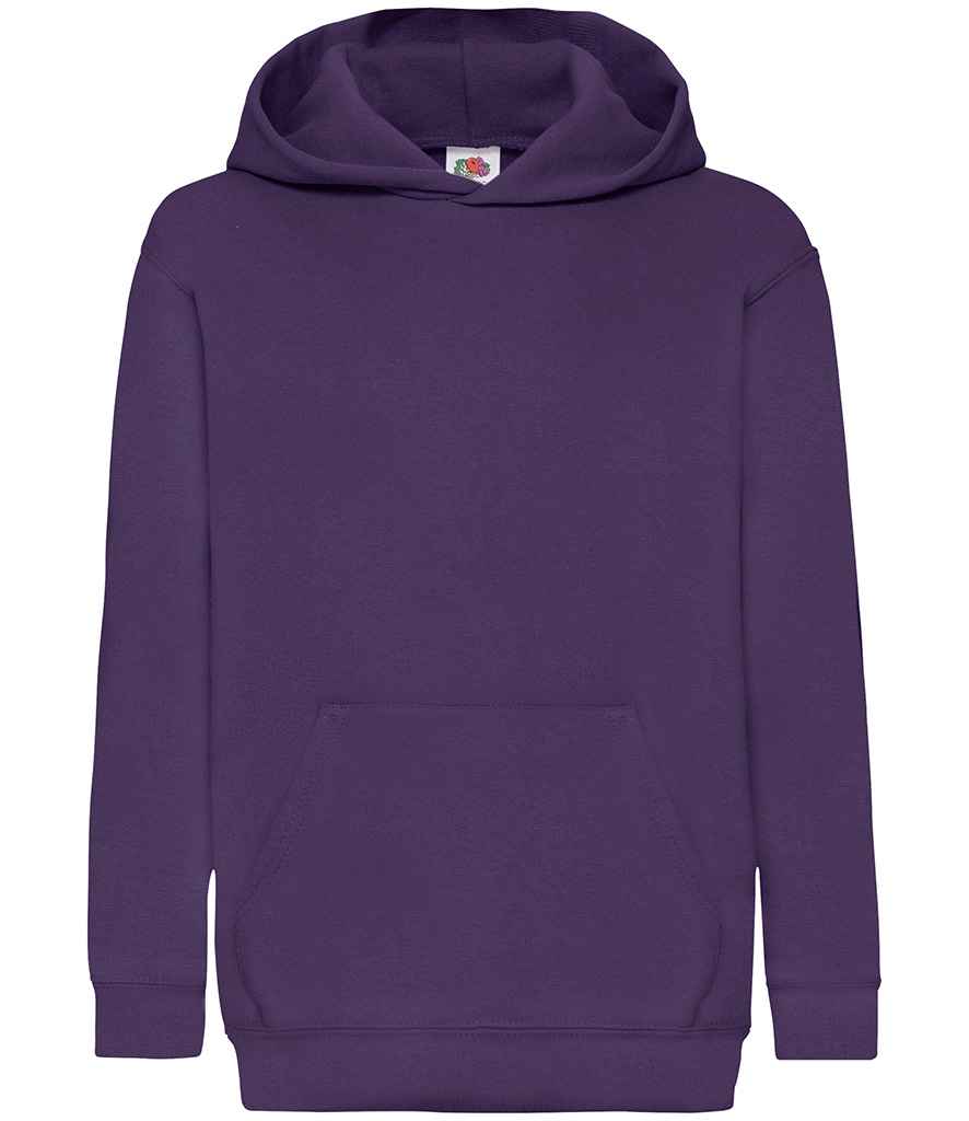 Fruit of the Loom Kids Classic Hooded Sweatshirt Purple
