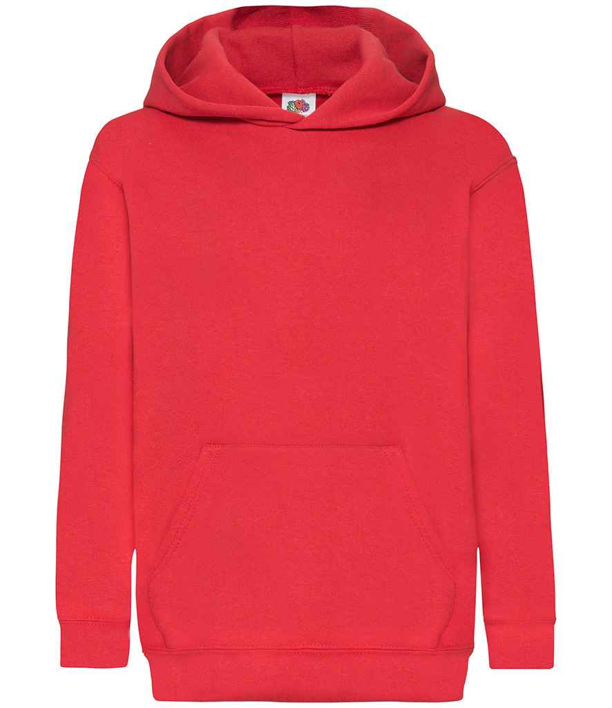 Fruit of the Loom Kids Classic Hooded Sweatshirt | Red - Lancashire Teamwear