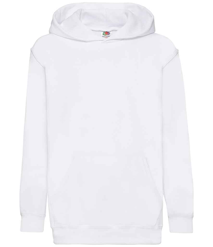 Fruit of the Loom Kids Classic Hooded Sweatshirt | White - Lancashire Teamwear