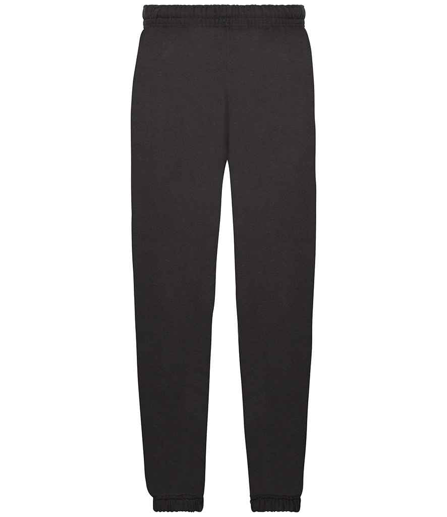 Fruit of the Loom Kids Elasticated Hem Jog Pants | Black Trousers - Lancashire Teamwear