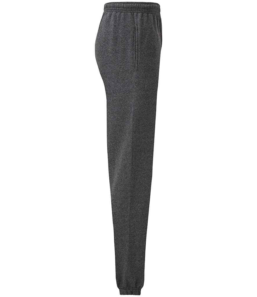 Fruit of the Loom Classic Elasticated Hem Jog Pants | Dark Heather Trousers - Lancashire Teamwear