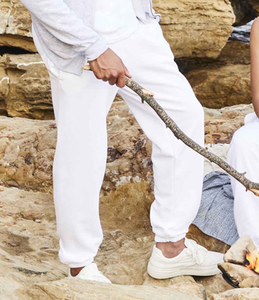 Fruit of the Loom Classic Elasticated Hem Jog Pants | White Trousers - Lancashire Teamwear