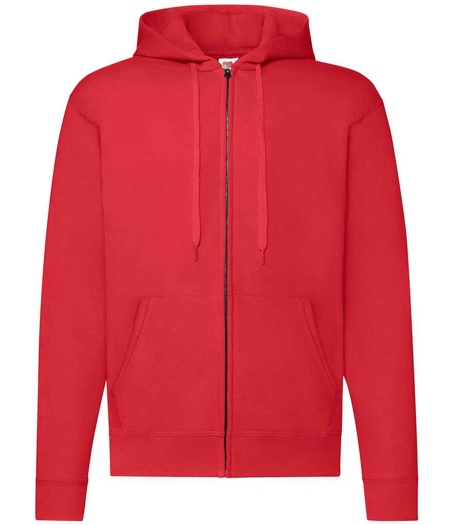 Fruit of the Loom Classic Zip Hooded Sweatshirt Red