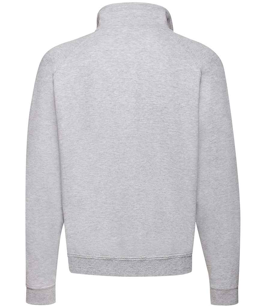Fruit of the Loom Classic Zip Neck Sweatshirt | Heather Grey - Lancashire Teamwear