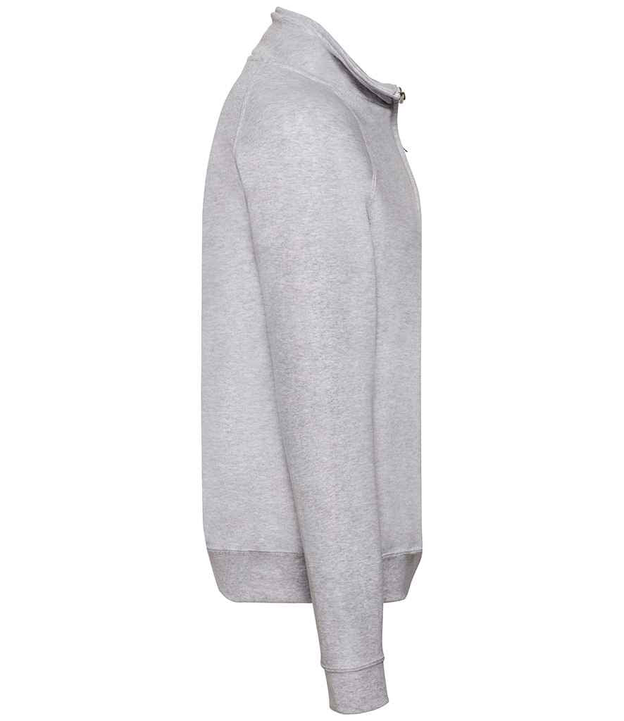 Fruit of the Loom Classic Zip Neck Sweatshirt | Heather Grey - Lancashire Teamwear