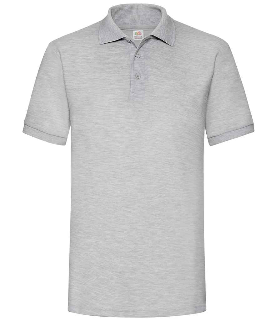 Fruit of the Loom Heavy Poly/Cotton Piqué Polo Shirt Heather Grey
