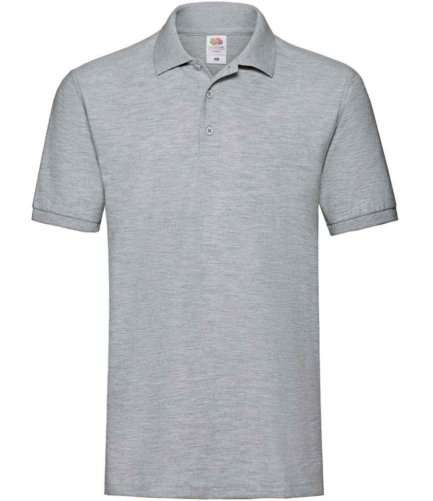 Fruit of the Loom Premium Cotton Piqué Polo Shirt | Heather Grey Heather Grey