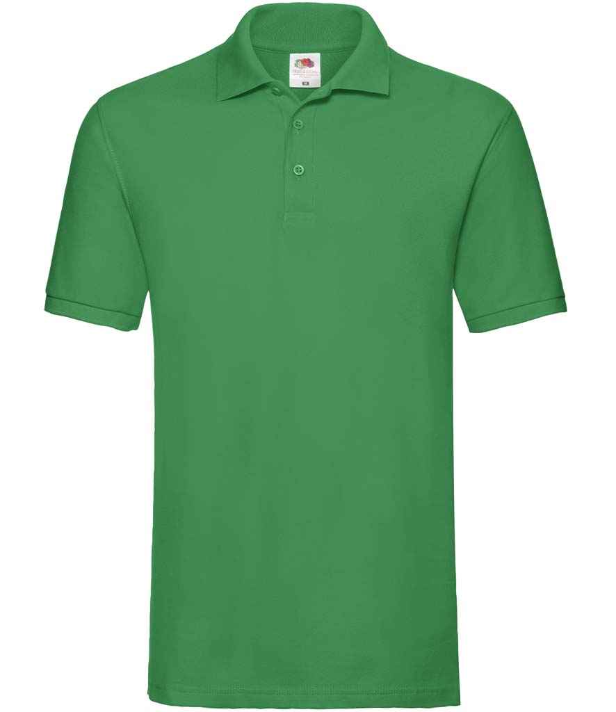 Fruit of the Loom Premium Cotton Piqué Polo Shirt | Kelly Green Kelly Green