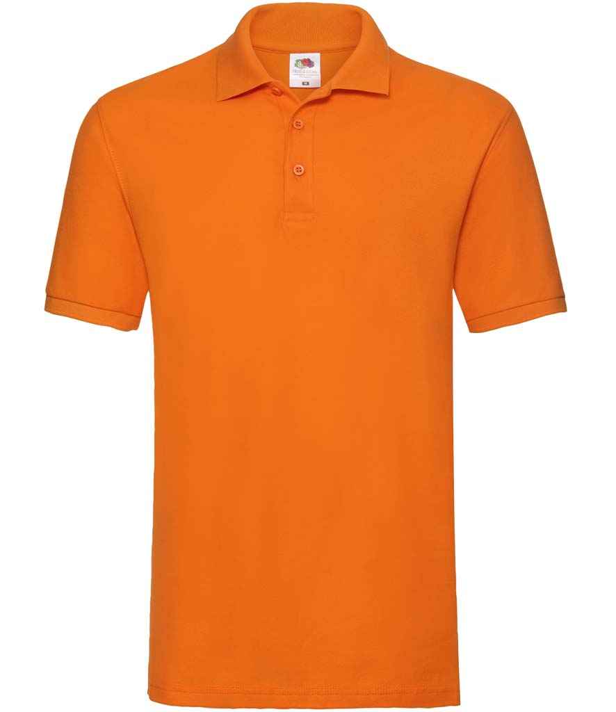 Fruit of the Loom Premium Cotton Piqué Polo Shirt | Orange Orange