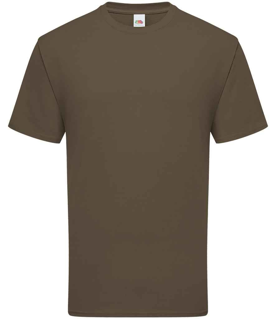 Fruit of the Loom Iconic 195 T-Shirt | Truffle Truffle