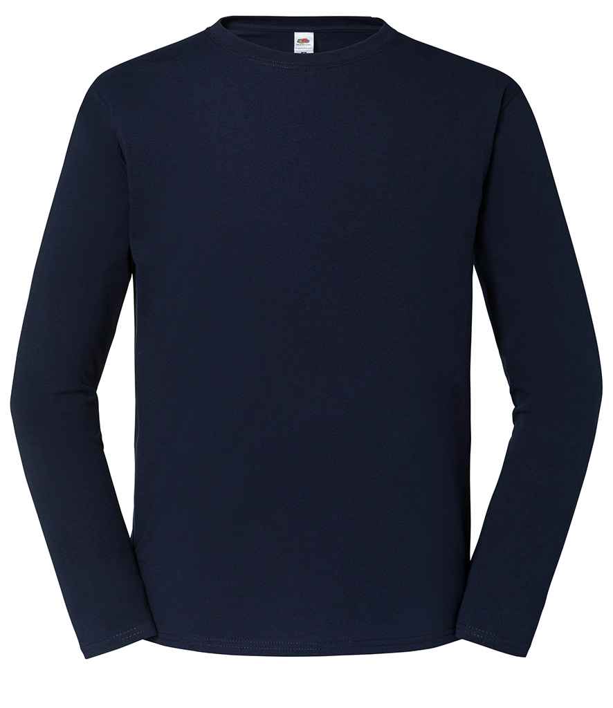 Fruit of the Loom Iconic 195 Long Sleeve T-Shirt Deep Navy