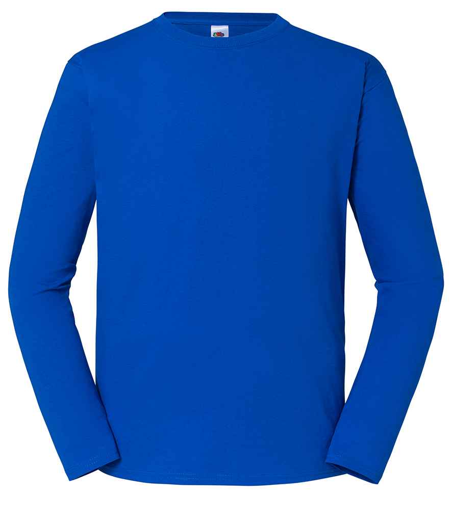 Fruit of the Loom Iconic 195 Long Sleeve T-Shirt | Royal Blue - Lancashire Teamwear