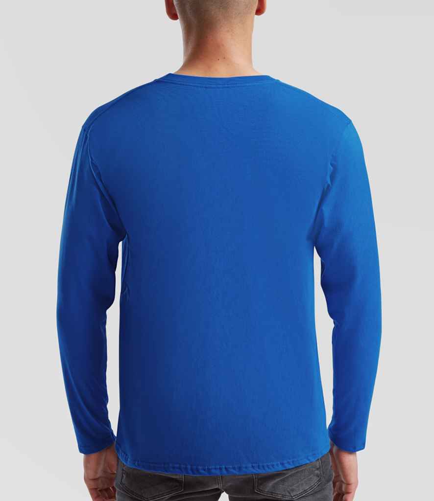 Fruit of the Loom Iconic 195 Long Sleeve T-Shirt | Royal Blue - Lancashire Teamwear
