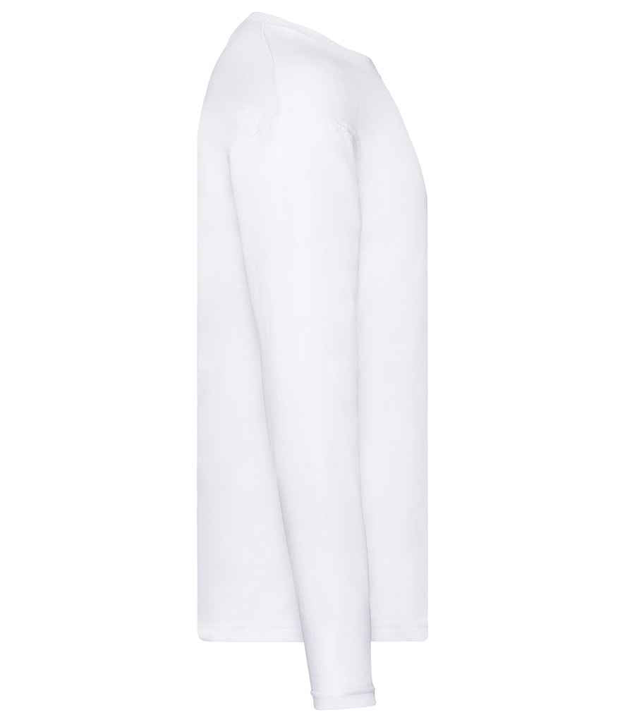 Fruit of the Loom Original Long Sleeve T-Shirt | White - Lancashire Teamwear