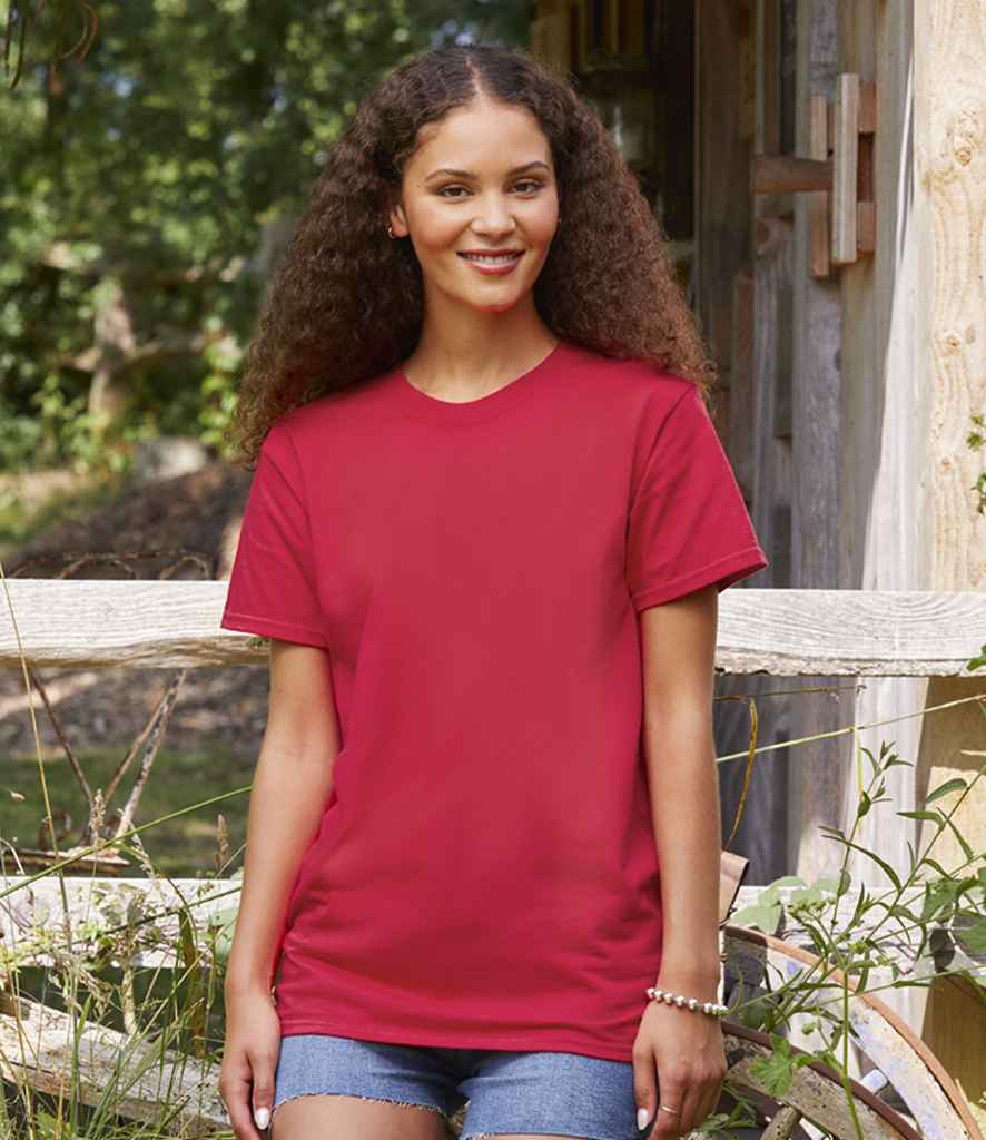 Fruit of the Loom Pure Cotton T-Shirt | Red - Lancashire Teamwear