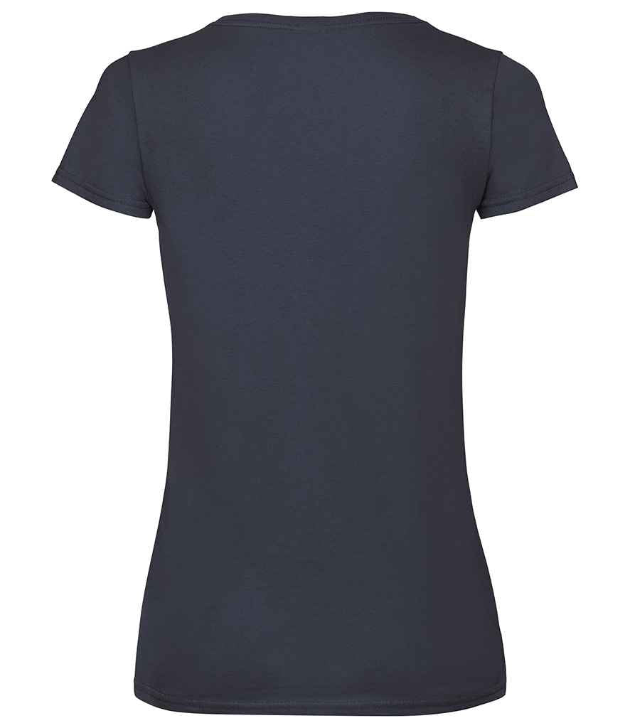 Fruit of the Loom Lady Fit Value V Neck T-Shirt | Deep Navy - Lancashire Teamwear